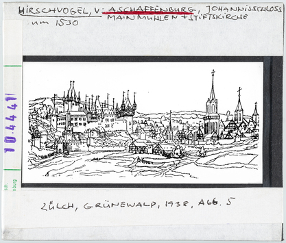 Vorschaubild Aschaffenburg: Stadtbild nach Hirschvogel um 1530 